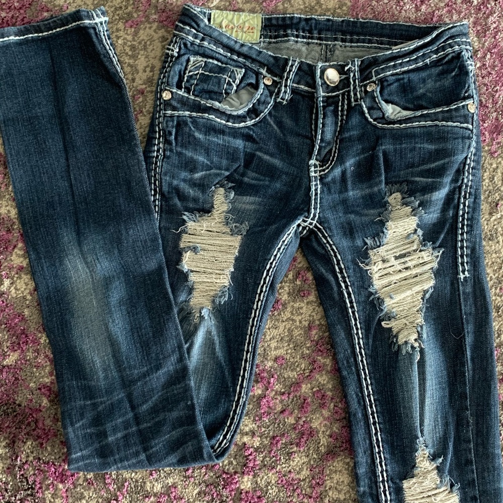 vintage ripped jeans